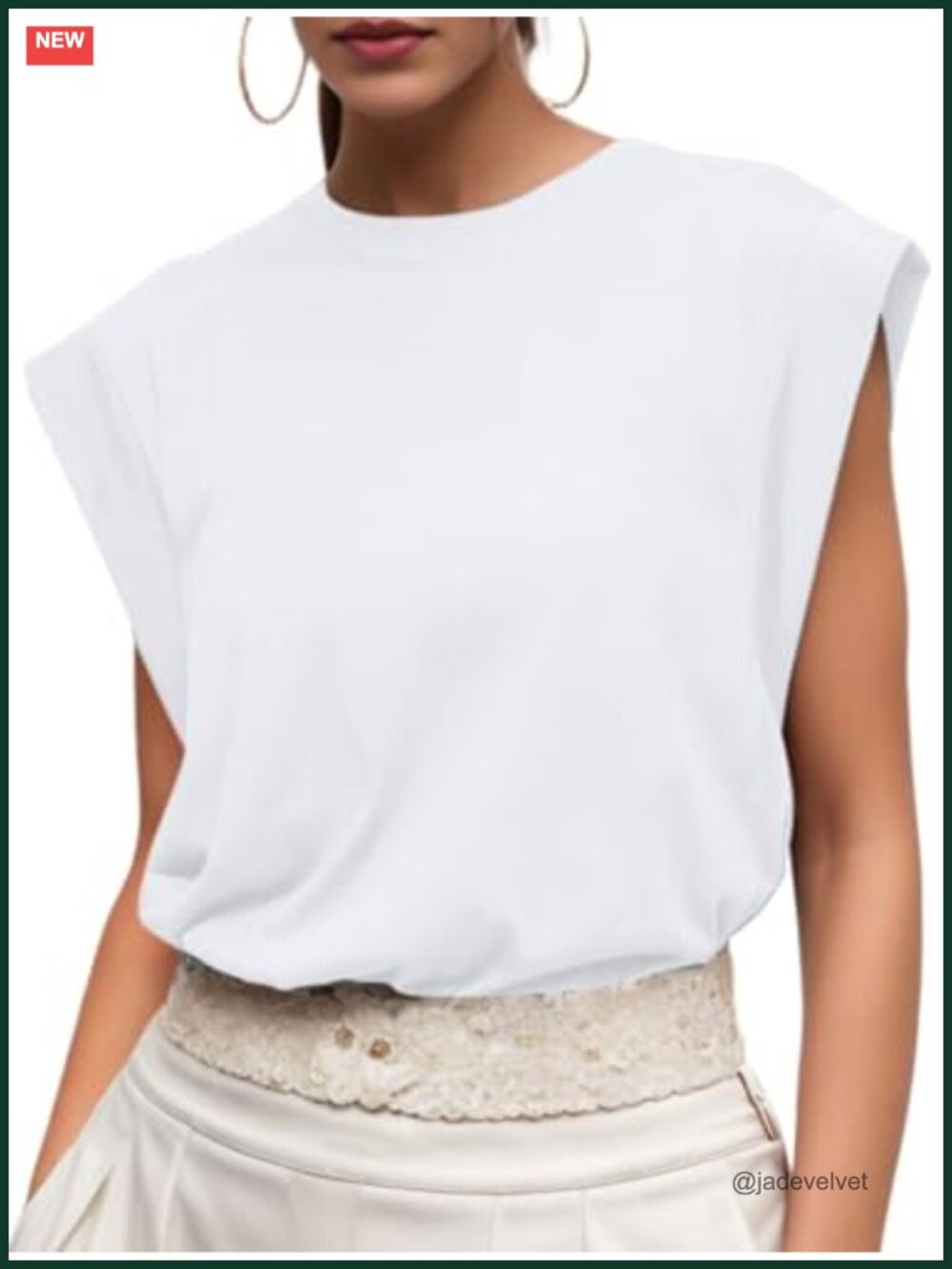 Women's Cotton Blend Cap Sleeve Tank Top Loose Crew Neck Casual Summer Tee